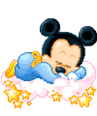 mickey mouse sleeping Sticker