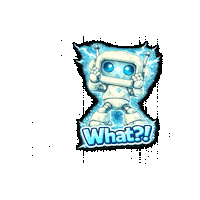 Robot Wow Sticker by Digi 995