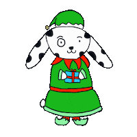 Dog Christmas Sticker