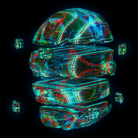 1mposter art animation loop 3d GIF