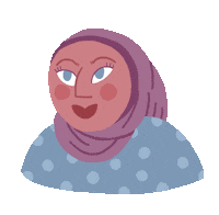 Girl Hijab Sticker by Marie Boiseau