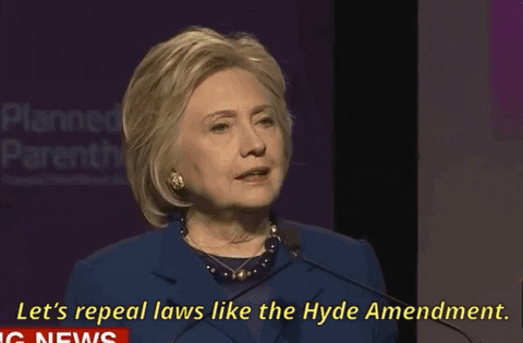 Hillary Clinton Hyde Amendment GIF by GIPHY News
