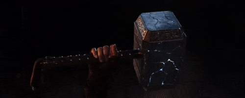 davidhills thor mjolnir love and thunder GIF