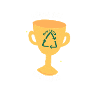 ecolanamx trophy recycle reuse zerowaste Sticker