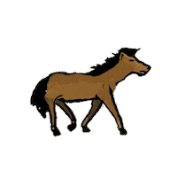 Horse Wolf Sticker by Loto El Salvador