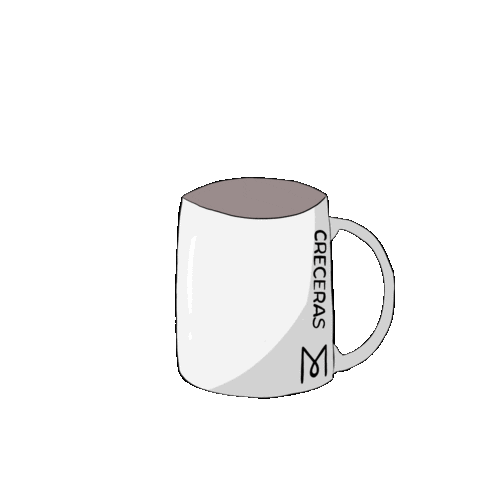 creceras giphyupload coffee mug creceras Sticker