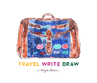 travelwritedraw vacation twd journey traveling Sticker