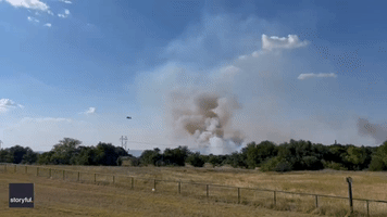 Towering Plumes of Smoke Rise From 355-Acre Fire in Parker County, Texas
