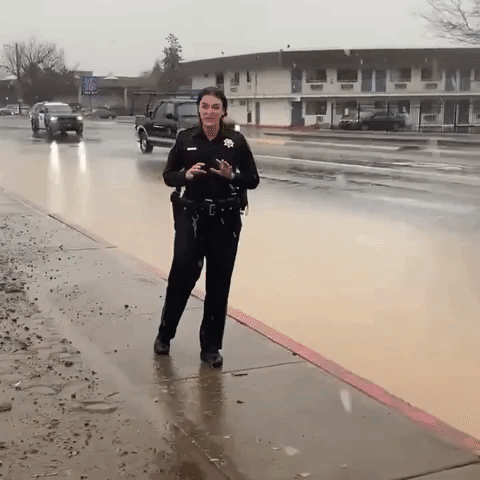 Reno Police Officer Drenched