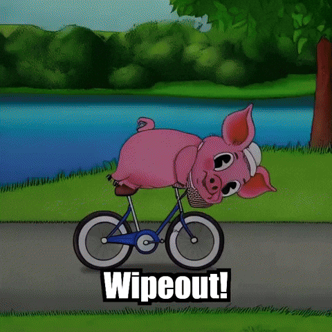 Wipeout Funny Fails GIF by The Pigasso