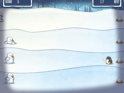 Snow Penguin GIF by NakNick Game Studio