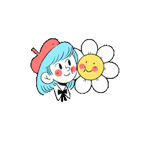 beanpolice flower love you beret flowey Sticker