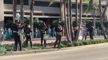 Mariachi Band Plays for Health Workers