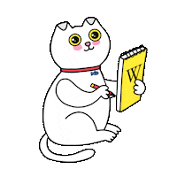 Cat Working Sticker by Idil Keysan