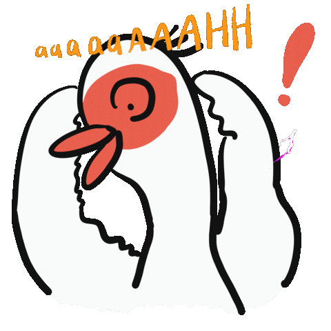 Juwin giphyattribution shock duck ah Sticker