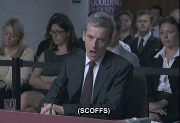 scoff the thick of it GIF