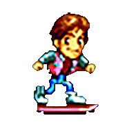 skating back to the future Sticker by Leroy Patterson