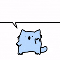 Talking Blue Cat GIF by sillynub