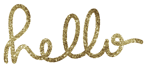 Glitter Hello Sticker