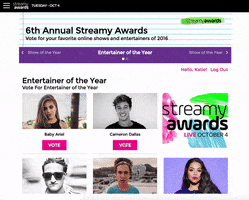 cameron dallas GIF by The Streamy Awards