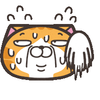 Awkward Cat Sticker by MochiDad