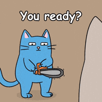 Beginning Blue Cat GIF