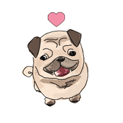 I Love You Dog Sticker by Ivo Adventures