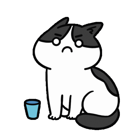 Angry Cats Sticker by Cat and Cat Comics