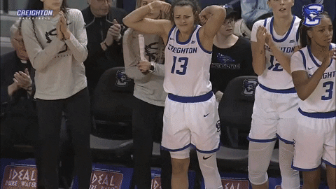 Flex GIF by Creighton University Athletics