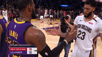 los angeles lakers hug GIF by NBA