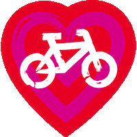 bielefeldfaehrtrad love heart bike rad Sticker
