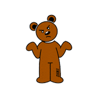 Ohnii_official what bear huh noneofmybusiness Sticker