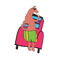 Llama Staycation Sticker by Backyard Beans Coffee Co.