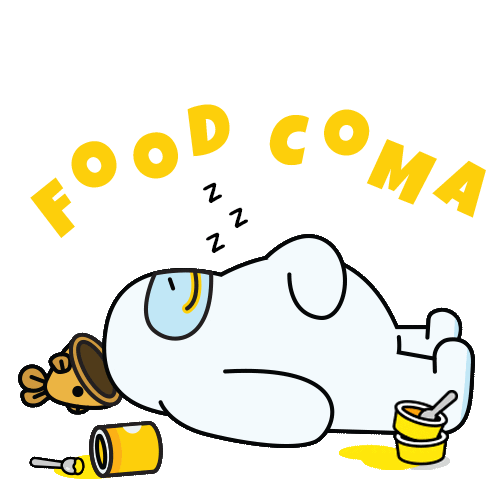 Sleepy Food Sticker by SomiSomi