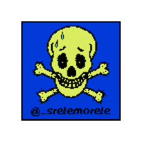 _srelemorele smile pixelart skull strange Sticker