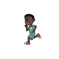 Illustration Running Sticker