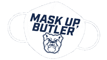 Butler Bulldogs Happy Dog Sticker by Butler University