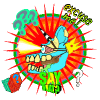 Confused Excuse Me Sticker