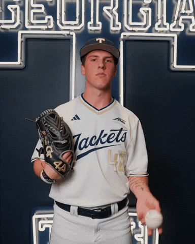 Georgia Tech Baseball GIF by Georgia Tech Yellow Jackets