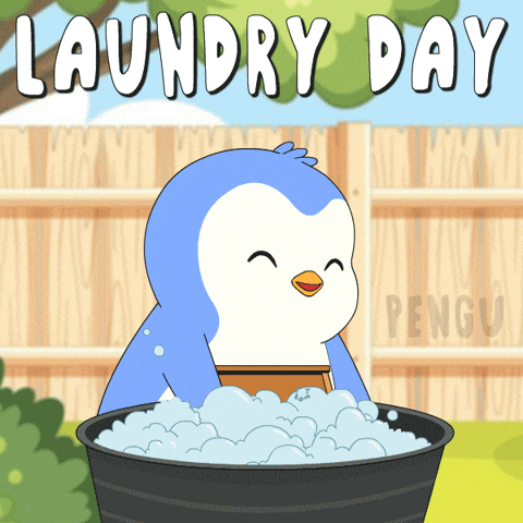 Laundry Day Penguin GIF by Pudgy Penguins