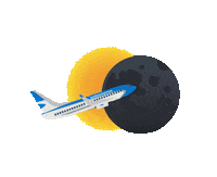 solar eclipse sun Sticker by Aerolíneas Argentinas