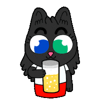 Cat Party Sticker by @gallegoseba