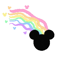CheekyBeansStudios rainbow cheeky beans studios cheeky beans mouse head Sticker