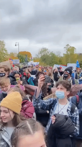Crowds Gather For Youth Climate March in Glasgow