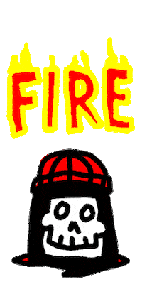 Fire Skull Sticker by JohnsonnLe