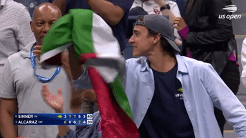 Man Shakes The Italian Flag
