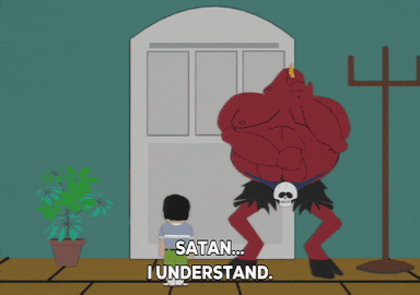sad satan GIF by South Park 
