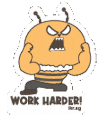 IKR_SG work bee sg harder Sticker