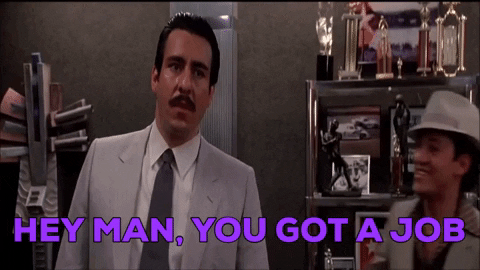 Rakeemagne giphygifmaker scarface ernie hey man you got a job GIF