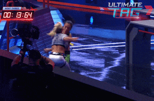 Wrestle Free Running GIF by UltimateTagAU